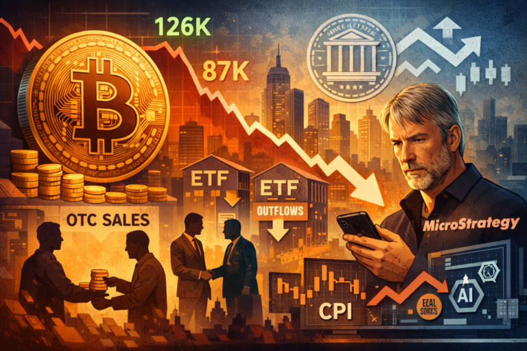 Bitcoin en baisse : ventes, ETF et essoufflement global