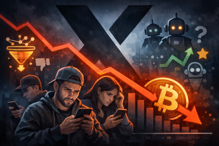 Crypto sur X : visibilité en chute et communauté déconcertée